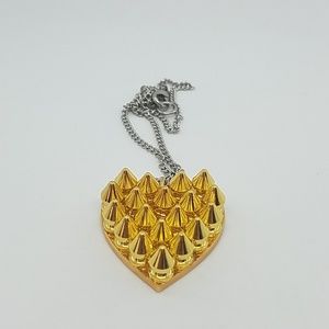 GASOLINE GLAMOUR Jewelry - Gold metal spike heart necklace new GASOLINE GLAMOUR Jewelry - Gold metal spike heart necklace new